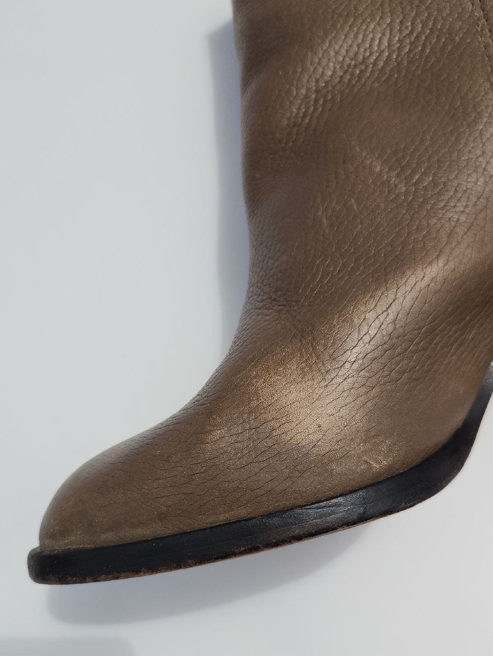 Tory Burch Junction Women's Porcini Tumbled Leather Ankle Booties Size 9 - Picture 12 of 16